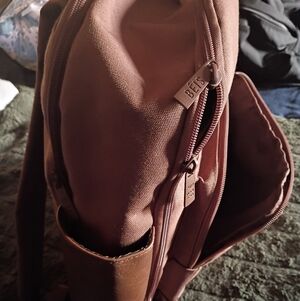 BEIS Men's Backpack in Saddle Brown Leather